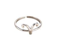 WLLDDDIU 12 Zodiac Signs Constellation Ring for Women 925 Sterling Silver Open Adjustable Ring Thin Stackable Constellation Astrology Statement Band Jewelry Birthday Gifts Silver Virgo