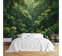 WLLDDDIU 3D Panoramic Self Adhesive Wallpaper Mural for Living Room, Lush Tropical Jungle Forest Wallpaper Peel and Stick Waterproof Removable Vinyl Wall Covering Home Decor 365X254Cm(144X100inch)