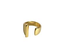 WLLDDDIU 925 Sterling Silver initial Rings for Women Men 18K Gold Plated Adjustable Alphabet Letter A-Z Knuckle Ring Personalized Engraved Open Signet Circle for Punk Party Gold Letter I