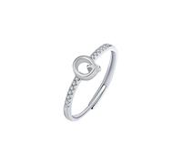 WLLDDDIU Adjustable initial Ring for Women 925 Sterling Silver Cubic Zirconia Open Rings A-Z Alphabet Letter Finger Circlet Stackable Engagement Wedding Band Jewelry Gifts for Her Silver Letter I