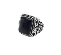 WLLDDDIU Adjustable Ring,Sterling Silver Rings 925 Black Onyx Gothic Adjustable Rings Collection Hand Carved Adjustable Sterling Rings Engagement Ring Men'S Ring Gifts Girls Woman Eternity Ring