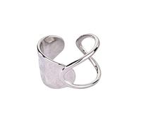 WLLDDDIU Adjustable Rings Chunky 925 Sterling Silver Band Openwork Simple Silver Wedding Band For Women Eternity Finger Circlet Womens Promise Finger Circlet Gift