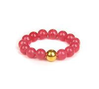 WLLDDDIU Bohemian Handmade Freshwater Pearl Elastic Cord Adjustable Rings Red Stone Natural Stone Open Rings Reiki Stones Gem Jewelry For Women Girl Wedding Jewelry Gift