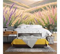 WLLDDDIU Dream Valley Floral Mural Wallpaper, Large Nature Landscape Peel and Stick Wall Paper Self Adhesive Removable Waterproof Cottage Style Wallpaper for Lounge Bedroom Decor 300X250Cm(118X98inc