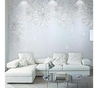 WLLDDDIU Large 3D Wallpaper, Modern Hand Painted Flowers Self Adhesive Wall Painting Peel and Stick Detachable Contact Paper Art Wallcovering for Living Room Bedroom Home Decor 294X210Cm(116X83inch)