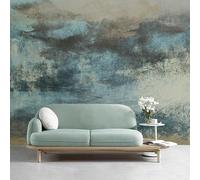 WLLDDDIU Large Self Adhesive Wallpaper, Modern Abstract Teal Textured Art Wallcovering Detachable Contact Paper Mural Vinyl for Living Rooms Studies Home Decor 392X280Cm(154X110inch)