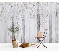 WLLDDDIU Large Self Adhesive Wallpaper, Modern Minimalist Forest Tree Wallpaper Peel and Stick Detachable Contact Paper Mural Vinyl for Living Room Bedroom Home Decor 365X254Cm(144X100inch)