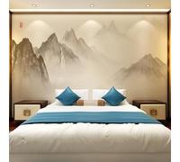 WLLDDDIU Peel and Stick Wallpaper, Chinese Ink Style Mountain Landscape Wall Mural Self Adhesive Removable Waterproof Vinyl Wall Covering for Bedroom Living Room Home Decor 121X91Cm(48X36inch)