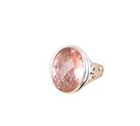 WLLDDDIU Rings Silver,Womens 925 Sterling Silver Open Adjustable Rings inlaid Oval Pink Cubic Zirconia Solitaire Band Fashion Finger Circlet Jewelry Gift for Girlfriend Wife Mom