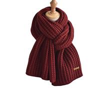 WLLDDDIU Scarfs For Women Lightweight Women'S Scarf Winter Fashion Shawl Imitation Cashmere Knitting Solid Color Burgundy Scarf Women Thick Trend Christmas Scarves For Women Warm Scarf