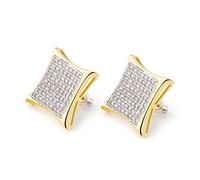 WLLDDDIU Stud Earrings for Women,S925 Silver Earingsings Studs,Square Zircon Geometric Earrings,Stylish Cartilage Small Stud Earrings for Women Girls Couples