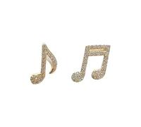 WLLDDDIU Stud Earrings for Women, S925 Silver Earrings Shiny Zircon Musical Note Ear Studs Fashion Crystal Stud Earrings Rose Gold Rhinestone Charm Jewelry for Women Girlfriend