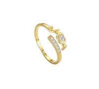 WLLDDDIU Thoughtful Present for Mom, 925 Sterling Silver Heart Cz Ring Adjustable Open Band Ring Love You Mum Jewelry Gift for Mother Grandma Wife Gold