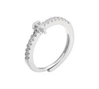 WLLDDDIU Women 925 Sterling Silver 12 Zodiac Rings Open Adjustable Cubic Zirconia Ring Thin Stackable Constellation Astrology Statement Band Jewelry Birthday Gifts Silver Aries