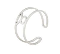 WLLDDDIU Women 925 Sterling Silver Zodiac Constellation Rings Handmade Wide Adjustable Double Band 12 Constellation Astrology Open Statement Ring Jewelry Birthday Gifts Silver Virgo