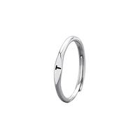 WLLDDDIU Women'S 925 Sterling Silver initial Open Adjustable Rings Stackable Alphabet A-Z Thin Rings Dainty Simple Letter Signet Band Jewelry for Wedding Eternity Promise Finger Circlet Gift Silver