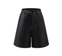 WLLDDDIU Womens Shorts, Women's Faux Leather Shorts High Waisted Bermuda Biker Shorty Pants Summer Wide Leg A Line Trousers Casual Punk Party Rock Leather Cutoffs Trendy Ladies Hot Pants Black M