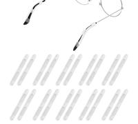 WLLHYF 10 Pairs Eyeglass Ear Cushions Silicone Glasses Temple Tip Grips Anti-Slip Tips Sleeve Retainer Soft Glasses Ear Pads Comfort Eyeglass Ear Hook for Reading Glasses (White)