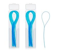 WLLHYF 100 Pcs Floss Threaders Multifunctional Deep Clean Floss for Braces, Bridges, and Implants Dental Threader