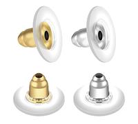 WLLHYF 100 Pieces Earring Backs Fishhook Bullet Clutch Earring Backings for Fish Hook Earrings Stoppers for Women Girls