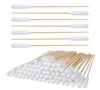 WLLHYF 150 Pcs Long Cotton Swab for Dogs Ears 6-Inch Bamboo Handle Swabs Pet Ear Cleaning Solution Supplies for Pet Care Craft Projects and Electronics Maintenance