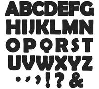 WLLHYF 150PCS Large 7 Inch Bulletin Board Letters Set Black Classroom Alphabet Cutouts Number Punctuation Symbols for Bulletin Board Display Home School Office Chalkboard Decor