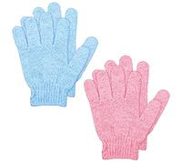WLLHYF 2 Pairs Exfoliating Gloves Double Sided Shower Gloves Remover Dead Skin Bath Mitt Exfoliation Scrubber Shower Accessories for Beauty Spa Massage Daily Bath