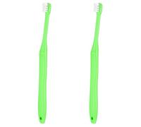 WLLHYF 2 Pieces Tuft Toothbrush Small Head End Tapered Wisdom Interdental Interspace Nursing Soft Tiny Toothbrush Orthodontic Gum Periodontal Dental Products(Green)