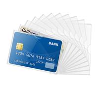 WLLHYF 20 Pcs Social Security Card Protector Sleeves | Clear PVC Waterproof Medicare Card Holder Protector 3.8x2.32in Passport Holder for Travel Credit Card Covers Sleeve
