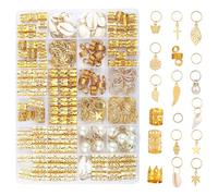 WLLHYF 230 Pcs Hair Jewelry for Braids Loc Hair Dreadlock