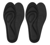 WLLHYF 2Pair Memory Foam Insoles, Shoe Insoles for Women Man Replacement Shoe Inserts Comfort Cushioning Shoe Inserts Shoe Pads Relieve Foot Pain(Black,W5.5-7UK)