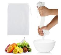 WLLHYF 4 Pack Nylon Nut Milk Bag 12×8 Inches Fine Mesh Cheese Cloth Multiple Usage Reusable Food Strainer Professional Cold Brew Filter for Straining Juice Coffee Yogurt Tea (Nylon, 12×8 in)