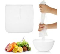 WLLHYF 4 Pack Nylon Nut Milk Bag 13×13 Inches Fine Mesh Cheese Cloth Multiple Usage Reusable Food Strainer Professional Cold Brew Filter for Straining Juice Coffee Yogurt Tea (Nylon, 13×13 in)