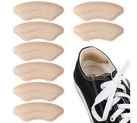 WLLHYF 4 Pairs Heel Grips Liner Cushions Inserts for Loose Shoes, Heel Cushion Pads 5D Comfort Shoe Grips Self-Adhesive Heel Inserts Heel Protectors to Reduce Friction Heel and Shoe (Skin)
