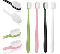 WLLHYF 4 PCS Extra Soft Toothbrush Micro Nano Toothbrushes with 20000 Bristles Sterile Fiber Adult Toothbrush Painless Brushing for Sensitive Teeth Oral Recession Adult Kid Children