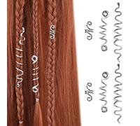 WLLHYF 6-Piece Snake Hair Braids - Metal Hair Jewelry Clips & Cuffs: Spiral Serpent Celtic Design for Women & Girls