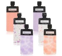 WLLHYF 6Pcs Travel Pouches for Toiletries Refillable Lightweight Leak Proof Empty Squeeze Pouches TSA Approved Stand Up Slim Travel Liquids Shampoo and Conditioner Bottles Pouch Bag