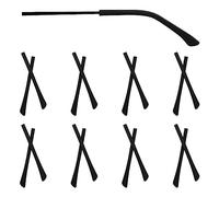WLLHYF 8 Pairs Replacement Temple Tips for Eyeglasses Anti Slip Eye Glass Arm Covers Silicone End Tips Ear Cushions Tube Sleeve Soft Comfortable Spectacles Temple Sleeves for Thin Metal Glasses Legs