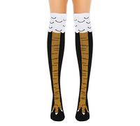 WLLHYF Chicken Legs Over The Knee Socks - Crazy Funny Creative Novelty Stovepipe Knee-High Turkey Socks for Halloween, Christmas, Easter Cosplay - Women Girls