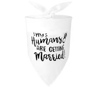 WLLHYF Engagement Gift Dog Bandana My Humans are Getting Married Pet Scarf Engagement Announcement Dog Wedding Bandana Pet Accessories for Dog Lovers Wedding Engagement Photos