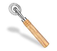 WLLHYF Pasta Cutter Wheel Ravioli Cutter Wheel with Roller Pizza Cutter Wheel Dumpling Lace Making Zinc Alloy Noodle Making Cutter for Kitchen