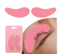 WLLHYF Reusable Eye Pads Beauty Silicone Under Eye Patches Lower Lash Isolation Pads Soft Lash Lift Cover Eyelash Extension Patch for Sensitive Skin During Eyelash Perm Lamination (Pink)