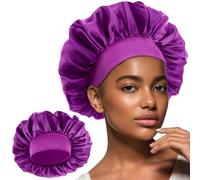 WLLHYF Silk Bonnet for Men, Satin Bonnet Single Layer Elastic Band Silk Sleep Cap Black Soft Adjustable Hair Cap Hair Wrap Large Bonnets for Women Sleeping
