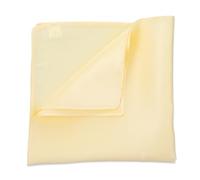 WLLHYF Silk Pocket Squares for Men Handkerchiefs Solid Color 13.7x 13.7 inch Soft Prefolded Pocket Square White Handkerchiefs Men Suit Accessories for Wedding Party (light yellow)