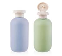 WLLHYF Squeeze Bottles 2 Pack 200 ML Refillable Plastic Travel Containers Empty Bottles With Disc Top Flip Cap Travel Accessories for Shampoo Creams Lotion Conditioner