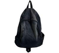 WLLJYSJZL Y2K Starry Backpack, Gothic Grunge Denim Backpack, Emo Punk Rock Backpack for Women and Men, Monster Gradient Backpack from the 2000s, 2-Black, L