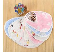 WLLLO Bib Cotton 6 Layer Gauze Baby Baby Cotton Bib New Baby Child Anti Breast Milk Dou Mouth Towel,Princess 5