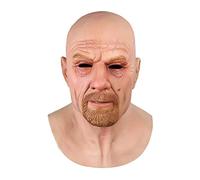 WLLLTY Halloween mask Breaking Bad Mr. White Latex Mask Realistic Costume Party Cosplay Halloween Masquerade Props