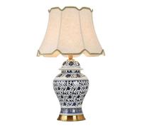 WLLWHF ceramic table lamp Ceramic Table Lamp Chinese Blue and White Porcelain Bedside Table Lamp Bedroom Bedside Lamp Study Reading Lamp