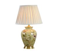 WLLWHF ceramic table lamp Retro Hand Painted Flowers and Birds Table Lamp Living Room Bedroom Bedside Lamp Ceramic Vase Table Lamp(A,33 * 50cm)